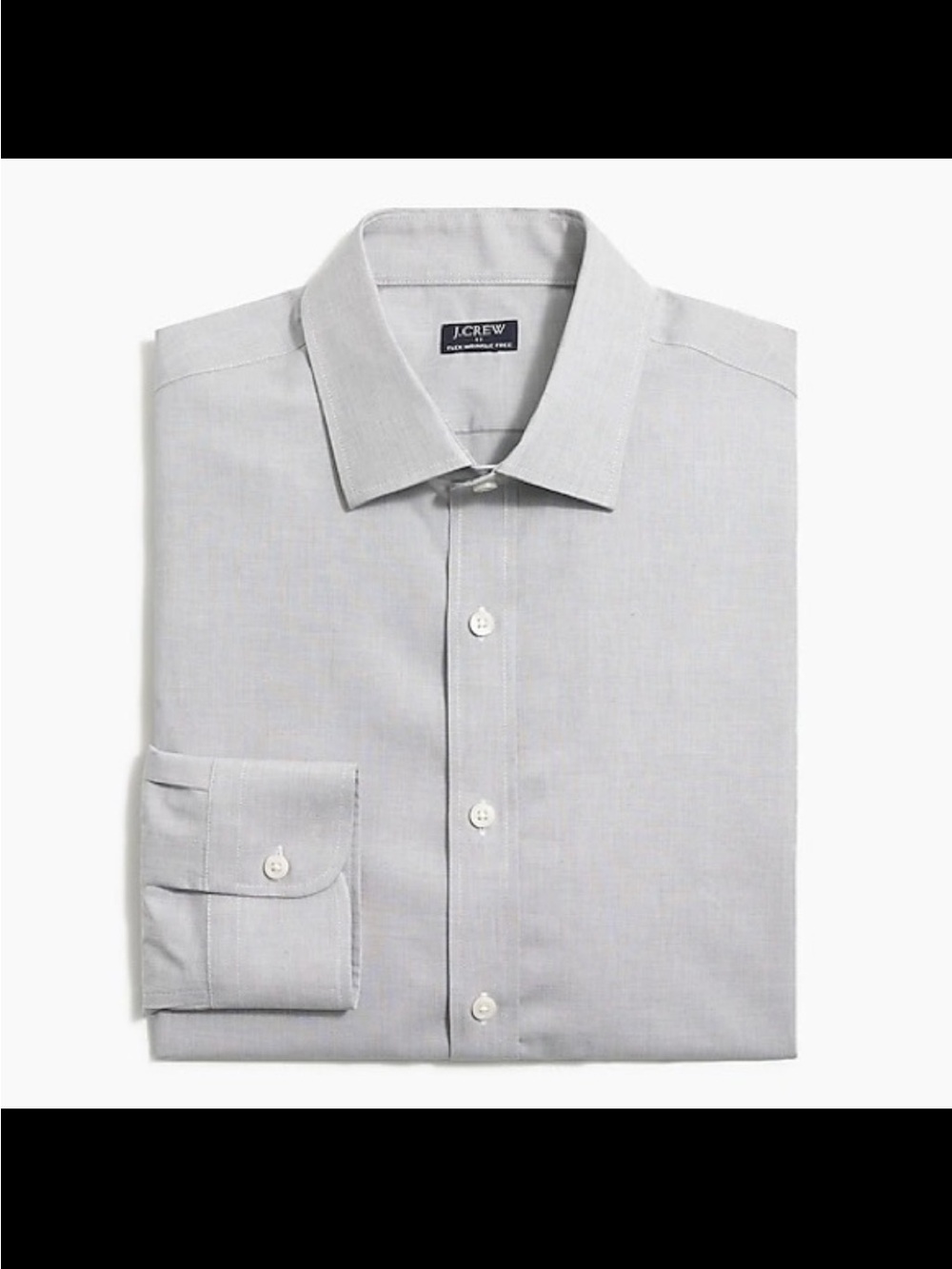 J.Crew Flex Wrinkle Free Slim Dress Shirt Gray Men's L AF779